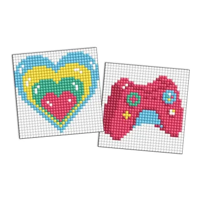 Diamentowa mozaika Kids - Serce i joystick 9x9cm Ideyka