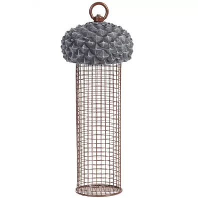 Esschert Design Karmnik dla ptakw wiszcy na orzechy i ziarno 28 cm
