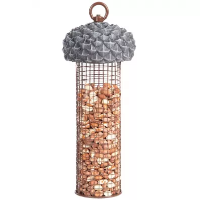 Esschert Design Karmnik dla ptakw wiszcy na orzechy i ziarno 28 cm