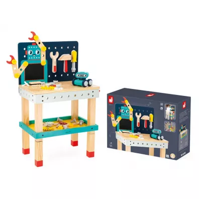 Duy stolik warsztat drewniany magnetyczny Robot Brico`Kids 3+ Janod