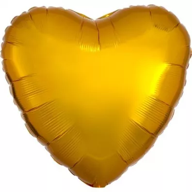Amscan Balon foliowy metalik z�oty serce 43cm