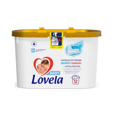 Lovela Kapsu�ki do prania ubranek niemowl�cych i dzieci�cych do bieli i kolor�w 12 szt.