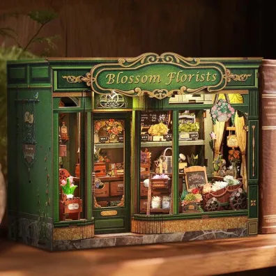 Puzzle Miniaturowy domek Book Nook Kwiaciarnia marze� Habarri