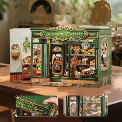 Puzzle Miniaturowy domek Book Nook Kwiaciarnia marze� Habarri
