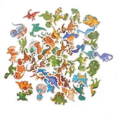 Dalprint Naklejki winylowe dinozaury 4-5cm 50 szt.