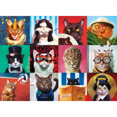 Puzzle 1000 el. Zabawne koty Eurographics