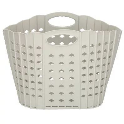 Kosz na pranie sk�adany organizer �azienkowy szary