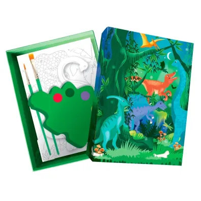 Zestaw artystyczny Akwarele dinozaury Box Candiy