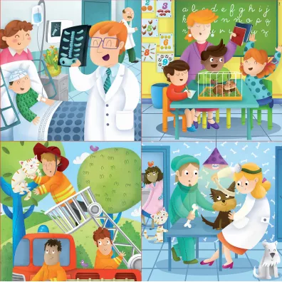 Puzzle 4w1 Kiedy dorosn, chc zosta... Educa