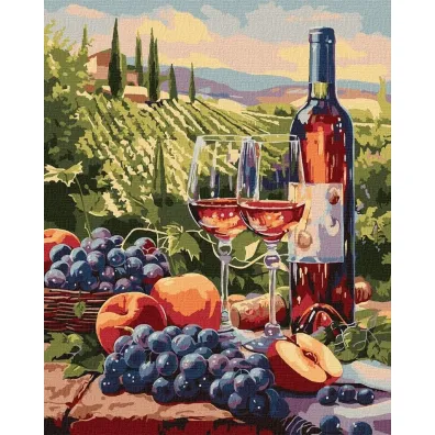 Ideyka Malowanie po numerach - Wino owocowe 40x50cm