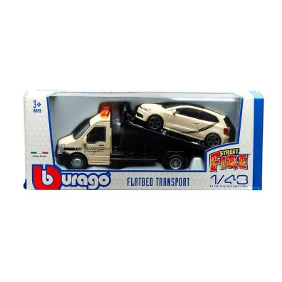 Street Fire Flat Transporter VW Polo GTI 1:43 Bburago