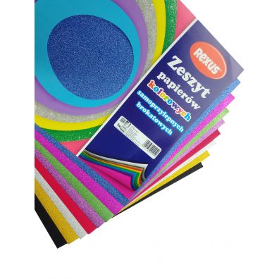 Beniamin Papier kolorowy samoprzylepny A4 brokat 609294 8 kartek