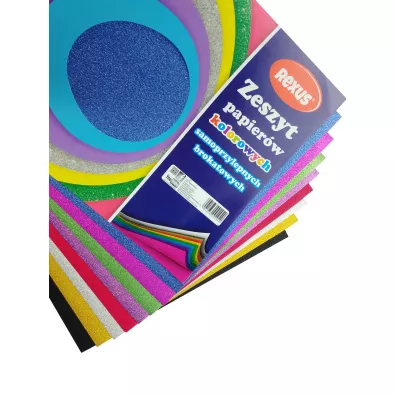 Beniamin Papier kolorowy samoprzylepny A4 brokat 609294 8 kartek