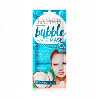 Eveline Cosmetics Bubble Face Mask odywcza bbelkowa maska w pachcie Kokos 7 ml