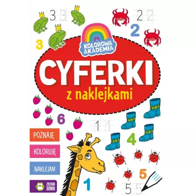 Cyferki z naklejkami. Kolorowa Akademia