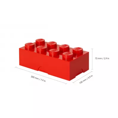 Lunchbox klocek LEGO czerwony