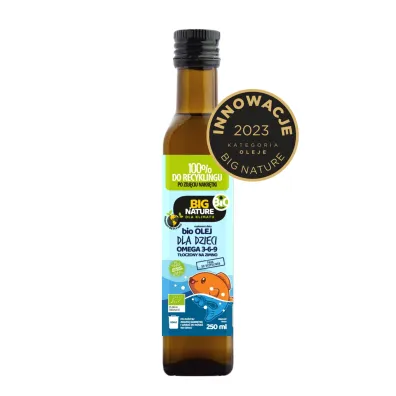 Big Nature Olej dla dzieci Omega 3-6-9 t�oczony na zimno - suplement diety 250 ml Bio