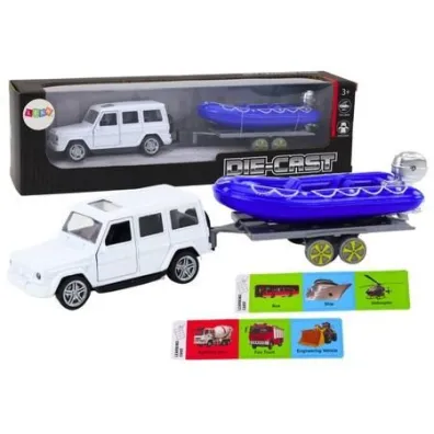 Teren�wka z przyczep� i motor�wk� LeanToys