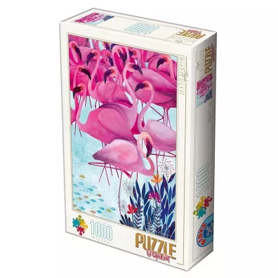 Puzzle 1000 el. Andrea Kurti - Flamingi D-Toys