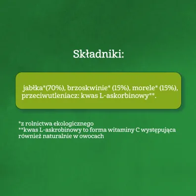 Gerber Organic Deserek jab�ko brzoskwinia morela dla niemowl�t po 4 miesi�cu 125 g Bio