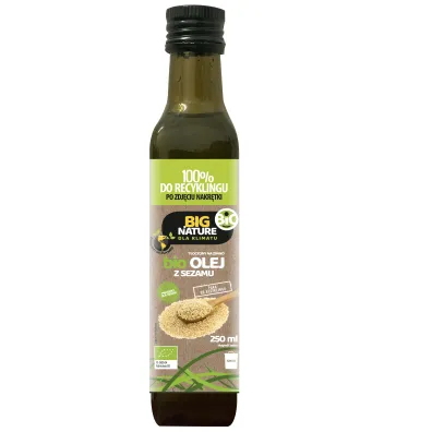 Big Nature Olej sezamowy t�oczony na zimno 250 ml Bio