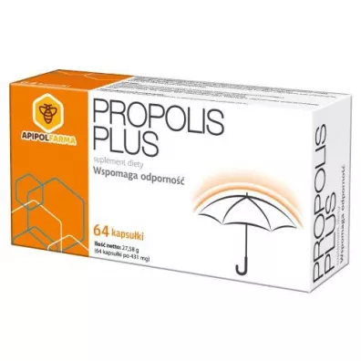 Apipolfarma Propolis Plus suplement diety 64 kaps.