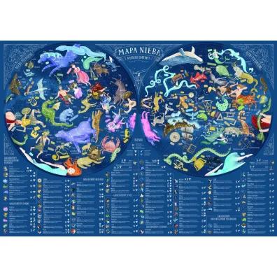 Puzzle 200 el. Mapa Nieba M�odego Odkrywcy ArtGlob