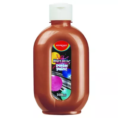 Farba plakatowa 300ml KEYROAD metaliczna ��ta 300 ml