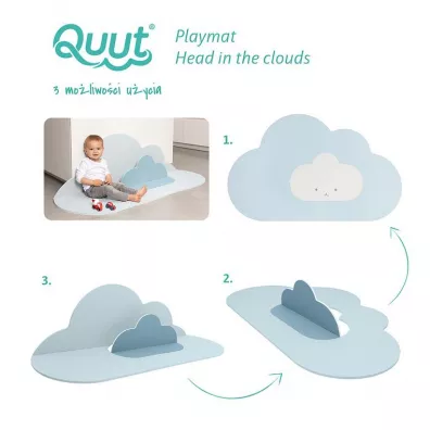 Quut Mata do zabawy piankowa podogowa Chmurka Playmat Dusty blue