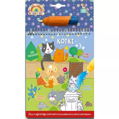 Kotki. Malowanka z wodnym flamastrem