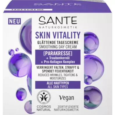 Sante Krem do twarzy na dzie� wyg�adzaj�cy z parakresem, olejem z pestek winogron i kompleksem pro-kolagenowym eco 50 ml