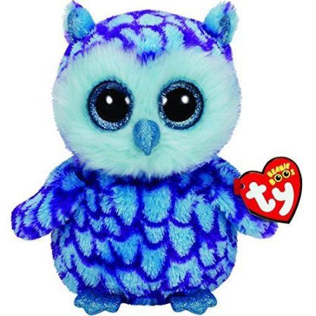 TY BEANIE BOOS OSCAR - blue/purple owl 24cm 37036