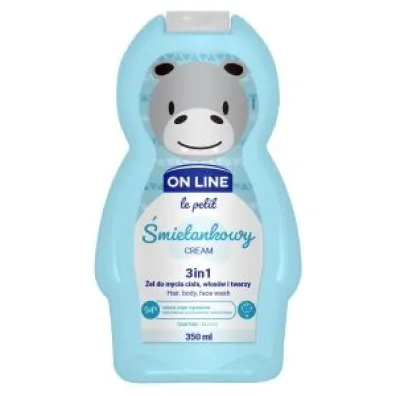 On Line �el do mycia cia�a, w�os�w i twarzy 3w1 dla dzieci �mietankowy Le Petit 350 ml