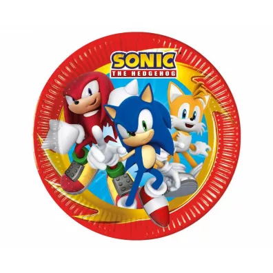 Sonic the Hedgehog Talerzyki papierowe Sonic 23cm 8 szt.