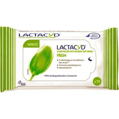 Lactacyd Fresh Chusteczki do higieny intymnej 15 szt.