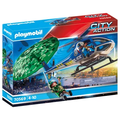 Playmobil City Action Policyjny �mig�owiec: Ucieczka ze spadochronem 70569