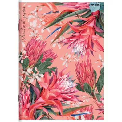 Top-2000 Zeszyt A5 Flowers z marginesem linia, 9 mm 60 kartek