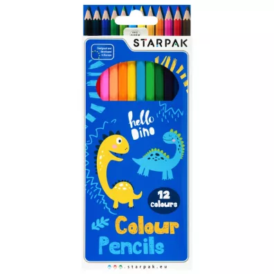 Starpak Kredki o��wkowe Dino 12 szt.