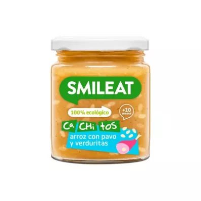 Smileat Soiczek z ekologicznymi maymi kawakami ryu i indyka z warzywami po 10 miesicu 230 g Bio