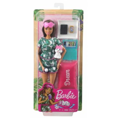 Barbie Relaks na dobranoc Lalka z pieskiem Dream GJG58 GKH73 Mattel