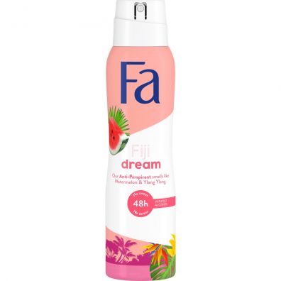 Fa Fiji Dream 48h antyperspirant w sprayu o zapachu arbuza i ylang-ylang 150 ml