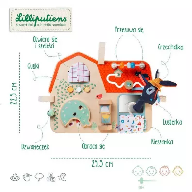Drewniana tablica manipulacyjna Farma Lilliputiens