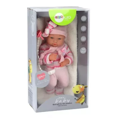 Lalka bobas ubranko w paski LeanToys