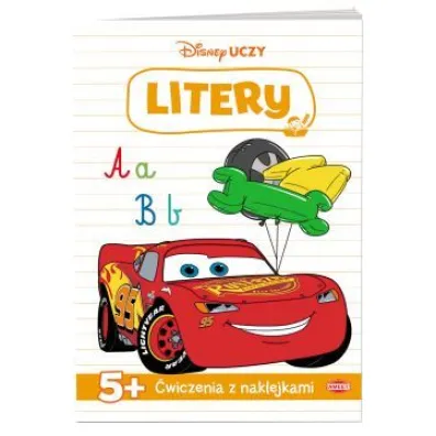 Disney uczy. Auta. �wiczenia z naklejkami. Litery