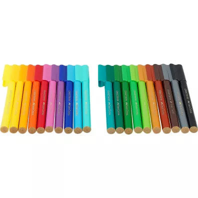 Faber-Castell Pisaki connector 20 szt. dinozaurmetalowe opakowanie upominkowe