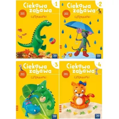Ciekawa zabawa. 4-latki. Karty pracy. Cz 1-4 - Magdalena Ledwo