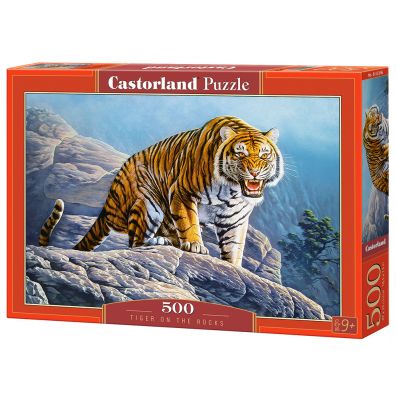 Puzzle 500 el. Tygrys na skale Castorland