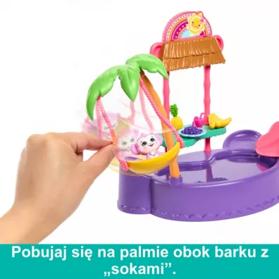 Enchantimals.Tropikalny basen + Lalka ma�pka HTW73 Mattel