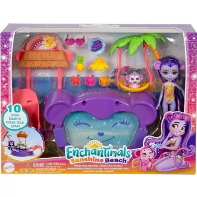 Enchantimals.Tropikalny basen + Lalka ma�pka HTW73 Mattel
