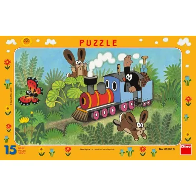 Puzzle ramkowe 15 el. Krecik i ciuchcia Dino Toys